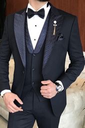 Black Suits & Black Tuxedo Wedding