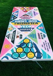 Beer pong table painted