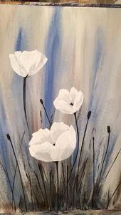 Acrylic painting flowers