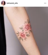 Flower wrist tattoos