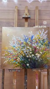 Acrylic flower painting