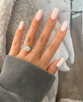 Natural acrylic nails French style