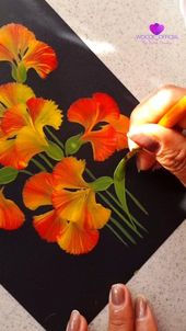 Acrylic flower painting