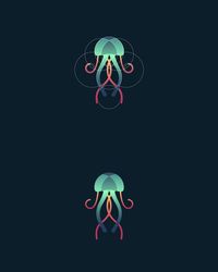 Jellyfish Logo | Structure Development Using Circles | Designer: Tom Anders Watkins
