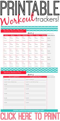 A fitness calendar is a great way to stay on track with your workout goals!