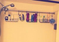 Bathroom organization when space is limited.
