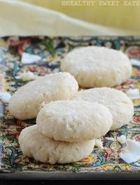 Soft, Chewy Coconut Cookies -- Hard to believe it, but these are healthy enough for breakfast! 3 of these delectable cookies make a full protein/healthy fat serving.