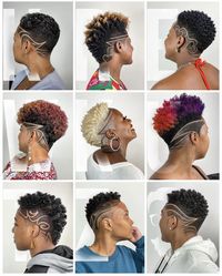 40 different tapered haircuts and hairstyle ideas on natural hair for black women.