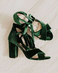 Green velvet heels green bridal shoes green bridal shoe | Etsy