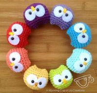 Get ready to make lots of baby owl ornaments! Once you've made one, you'll want to make a few dozen more because these are so quick and easy to crochet. :) What's your favorite color? #Crocheting #Pattern