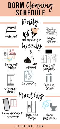 College can get busy and we might forget (or avoid) to clean our dorm room. I'm not the most organized person, but after a couple of years living in the college dorms, I've managed to pick up a couple tips. Here's a guide on how to clean your dorm and how to keep your dorm clean ;).