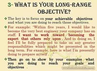 What is Your Long-Range Objective?
