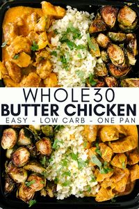 This Whole30 Butter Chicken is a healthy version of a popular Indian curry recipe. This easy and flavorful butter chicken curry recipe rivals the taste of takeout with better ingredients!