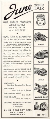 I would have ordered the bangs and curls in a heartbeat! #vintage #hair #ads #1940s