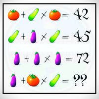 Vegetables picture math puzzle