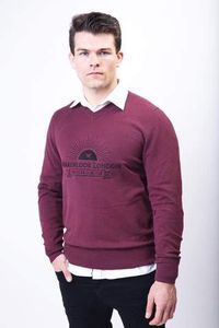 Wakerlook® MENS COTTON BLEND BURGUNDY SWEATER From the essence collection: The men's of Wakerlook! With a...