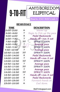 burn around 400 calories with this 25 minute elliptical routine! never get bored workout #9tofit