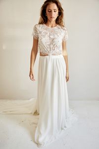 full A-line georgette skirt || fitted waist bridal skirt || boho bride || bridal seperates || temple bridal
