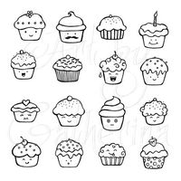 cute cupcake doodles More