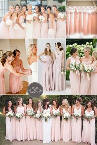 Blush Bridesmaid Dresses for Spring Summer Wedding Ideas 2015~ #tulleandchantilly