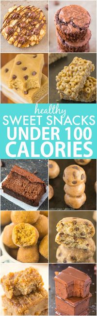 Healthy Clean Eating 100 Calorie Snacks, desserts, and treats! (V, GF, Paleo)- The BEST sweet snacks and treats LESS than 100 calories and secretly healthy! Quick, easy and kid friendly- Brownies, bars, no-bake bites and more! {vegan, gluten free, paleo, sugar free, dairy free recipe}- thebigmansworld.com