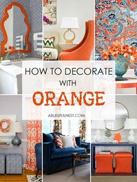 Go bold and grab these tips on how to decorate with orange in your home! #paintcolors #falldecorideas