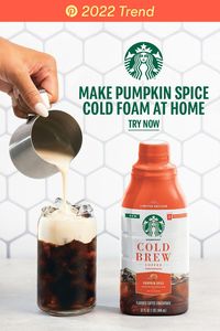 Bring a seasonal spin to your cold brew with a café-inspired Starbucks Pumpkin Spice Cold Foam recipe. ​