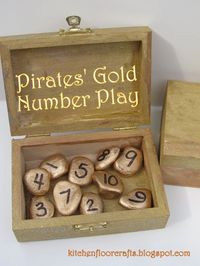 Kitchen Floor Crafts: Pirates' Gold Number Play