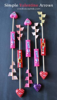 ❤️Cute Valentine Arrows that you make yourself with easy-to-get items.