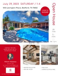 🥳ANNOUNCEMENT - OPEN HOUSE IN BEDFORD! See you all tomorrow! Please see flyer for details. Please share 😍 #openhouse #bedford #pool #readyformovein