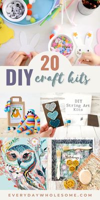 20 Best DIY Craft Kits  for kids, teens & adults  - painting, crochet, string art, weaving