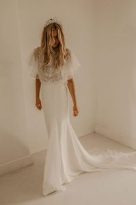 satin bridal skirt || semi-fitted, floor length bridal || bridal seperates || boho bride || temlple bridal