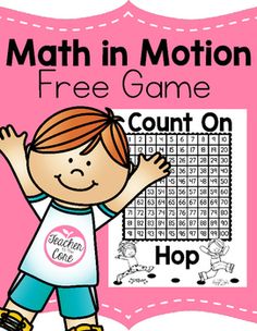 Here's a nice idea for using motion (hopscotch) to practice counting on. First Grade Maths, Maths Resources, Free Math Games, Math Games, 2nd Grade Math, 1st Grade Math, First Grade Math