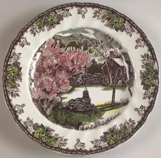 Johnson Brothers Friendly Village, The ("England 1883") Large Dinner Plate, Fine China Dinnerware by Johnson Brothers, http://www.amazon.com/dp/B00484INT4/ref=cm_sw_r_pi_dp_4ENIpb1S867M0 Boho, Thanksgiving, Cup And Saucer Set, Antique Dishes, Johnson Brothers China, China Dinnerware, Fine China Dinnerware