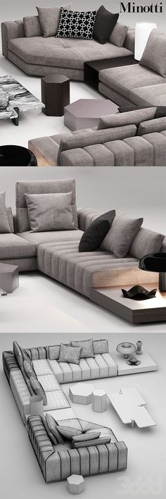 3d модели: Диваны - minotti freeman seating system House Design, Rom, Modern, Kamar Tidur, Case