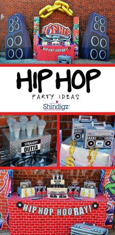 Take it old school with @greygreydesigns at her Hip Hop birthday party! Get all the details on our party ideas page! Parties, Decoration, Graffiti, Hip Hop, Hip Hop Party Theme, Hip Hop Party, Hip Hop Birthday Party, Hiphop Party, 90s Party Ideas