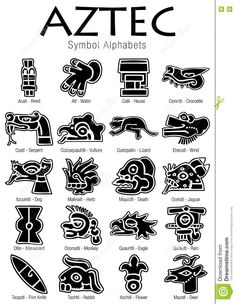 Graffiti, Symbols, Tribal Tattoos, Tattoo, Aztec Symbols, Aztec Writing, Symbols And Meanings, Aztec Designs, Aztec Tattoos