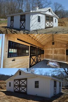 white modular barn Barn Builders, Outdoor Structures