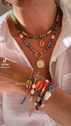 Diy Necklace, Beaded Bracelets, Bracelets Handmade Diy, Diy Bracelets, Handcrafted Bracelets, Beaded Jewelry Diy
