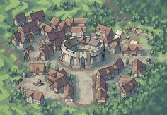 Greybanner, a FREE region map for D&D / Dungeons & Dragons, Pathfinder, Warhammer and other table top RPGs. Tags: arena, bandit, city, colosseum, region, settlement, theater, town, training Town Map, Fantasy Town, Village Map, Fantasy Village