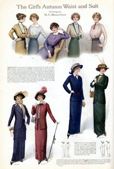 an old fashion magazine with women in dresses and hats