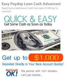 an advertisement for cash advance with money