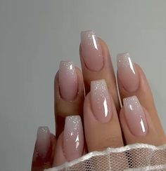 #art #design #fashion #diamond #style #beauty #blogger #blog #stylish #fashionable #outfit #girl #nail #glitter Ombre, Nude Nails, Prom Nails