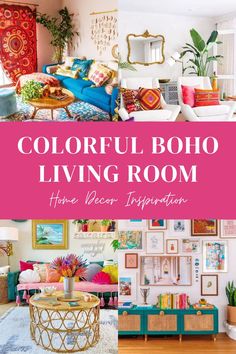 colorful boho living room ideas for home decor projects Rooms Home Decor, Inspiration, Colorful Boho Bedroom, Colorful Eclectic Decor