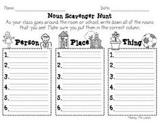 cute noun ideas Nouns Activities, Nouns And Verbs, Nouns, Homeschool Language Arts