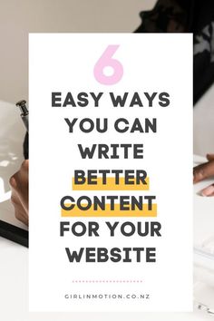 Writing better content for your website doesn’t have to be too complicated. Here are some easy ways you can improve your website copy. Following this below will help you create engaging content that will resonate with your ideal customer and prompt them to take action. Read on! Inspiration, Motivation, Online Presence, Content Marketing Plan