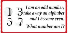 Find the number Alphabet, Odd Numbers