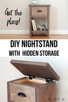 the diy night stand with hidden storage is perfect for any space in your home