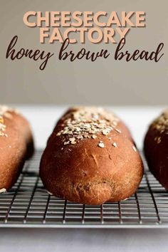 Baked Honey Wheat Brown Bread rolls. Art, Bread Recipes, Cheesecakes, Homemade Bread, Bread Recipes Sweet, Brown Bread, Bread Baking, Cheesecake Factory Brown Bread