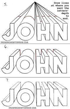 drawing 3d letters with one point perspective tutorial for kids Art Lesson Plans, Middle School Art, 3d Letters, Drawing Lessons, Step By Step Drawing, Teaching Art